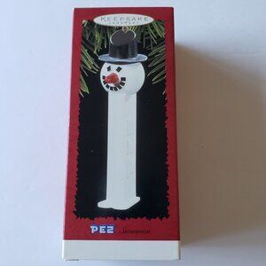 NWT - 1996 Pez Candy Dispenser Snowman Hallmark Keepsake Ornament